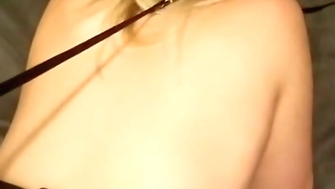 Busty slut fucks her pussy and ass with a huge dildo