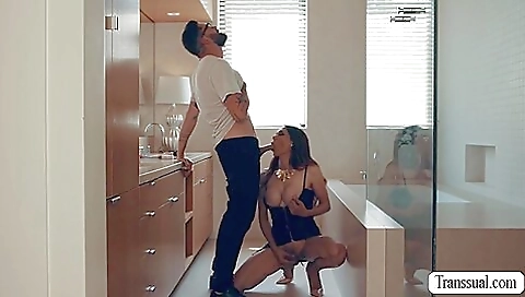 Brunette stepsister gets her ass rammed by stepson