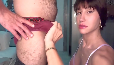 Shemale with big tits and ass getting her ass fucked