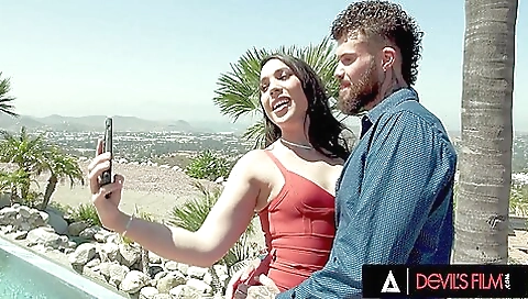 Brunette takes on a hard cock in a sexy anal scene