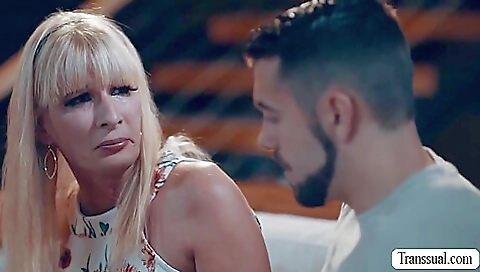 Big boobed brunette stepsister enjoys having her ass fucked hard