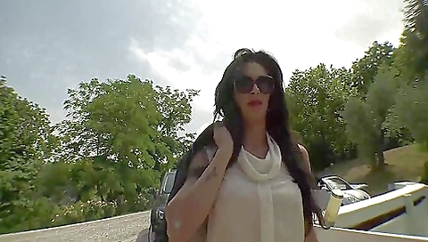 Milf in black gets her ass fucked and gets a facial