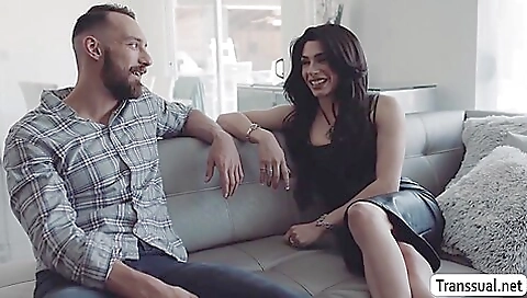 Gorgeous brunette is going to take care of this guy