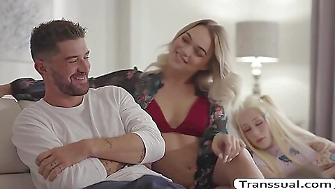 Busty blonde chick gets her ass and pussy fucked in her ass