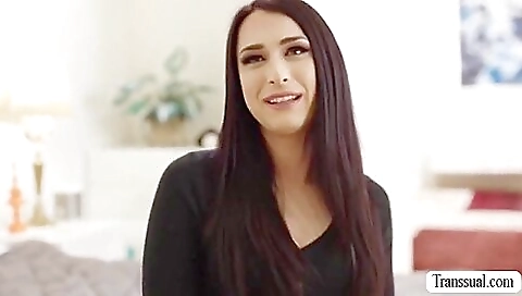 Busty brunette gets her asshole fucked by a new neighbor