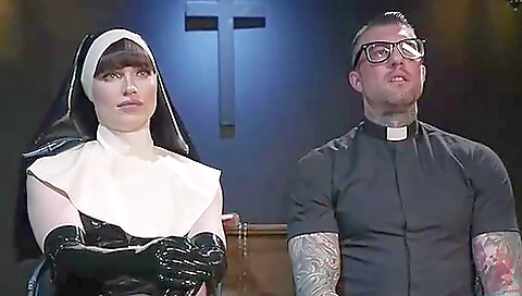 Brunette bound up in stockings is whipped from behind