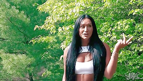 Big booty brunette anal slut rides a dick and gets fucked deep